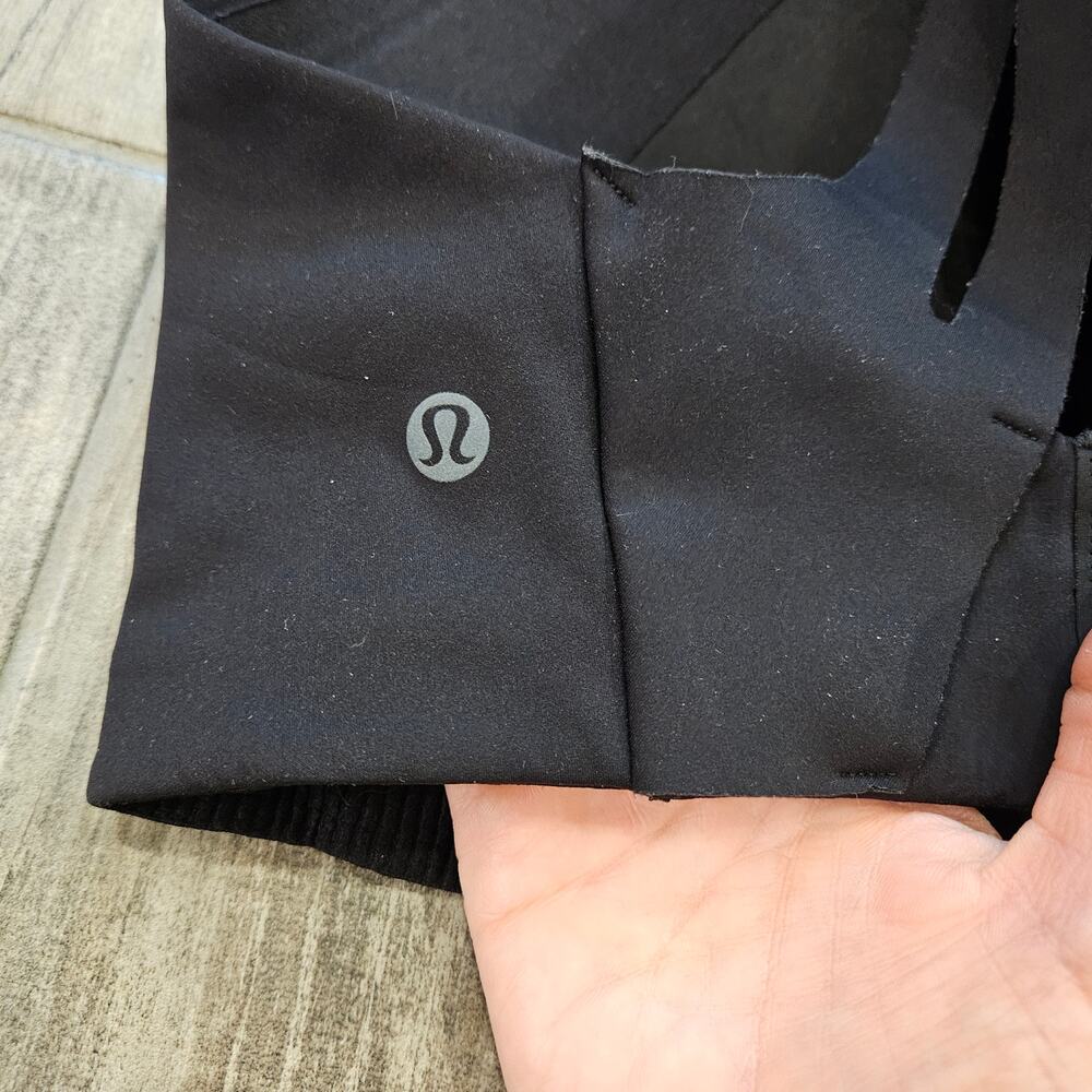 Lululemon Sports Bra Womens Size 34DDD Air Support High Impact Running Black - Picture 6 of 11